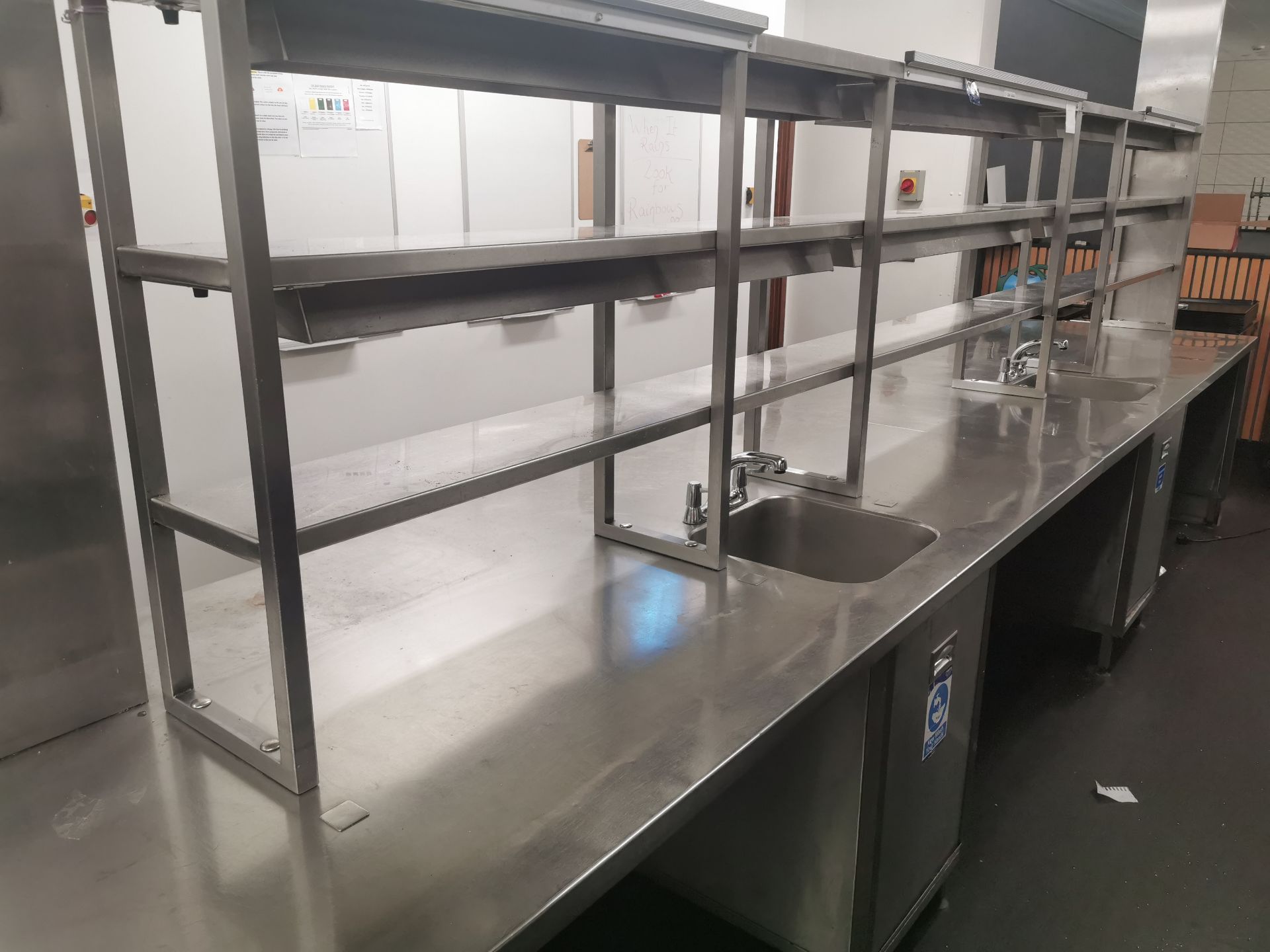 Stainless steel hot pass with 2 holding shelves & - Image 7 of 8