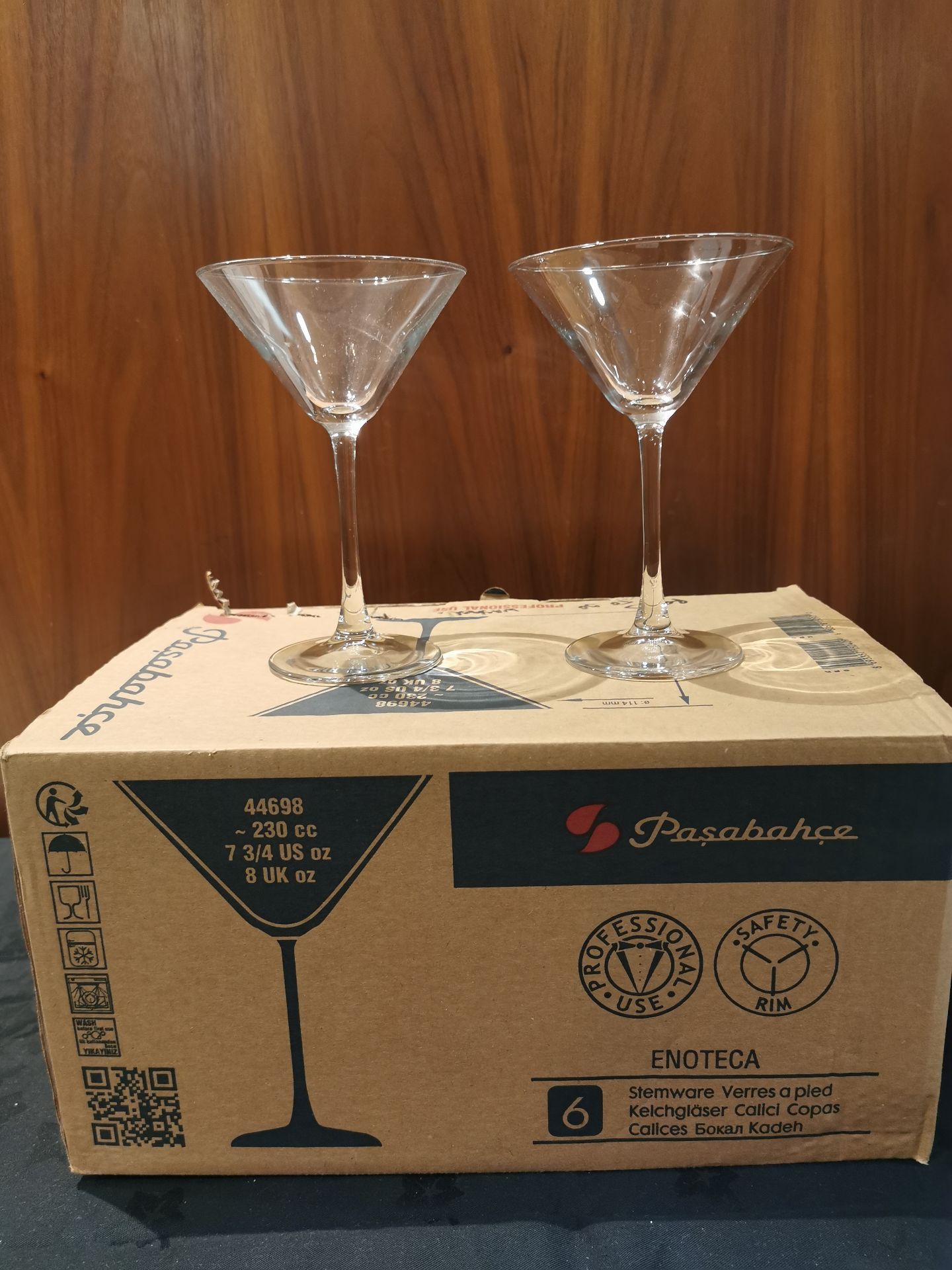 6 x Pasabahce 8oz cocktails glasses boxed