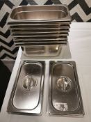 8 x Gastronorm pans depth 145mm width 175mm lenght