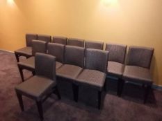 12 x Black and grey resturant chairs