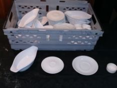 Mixed tray of table ware containg various makes in