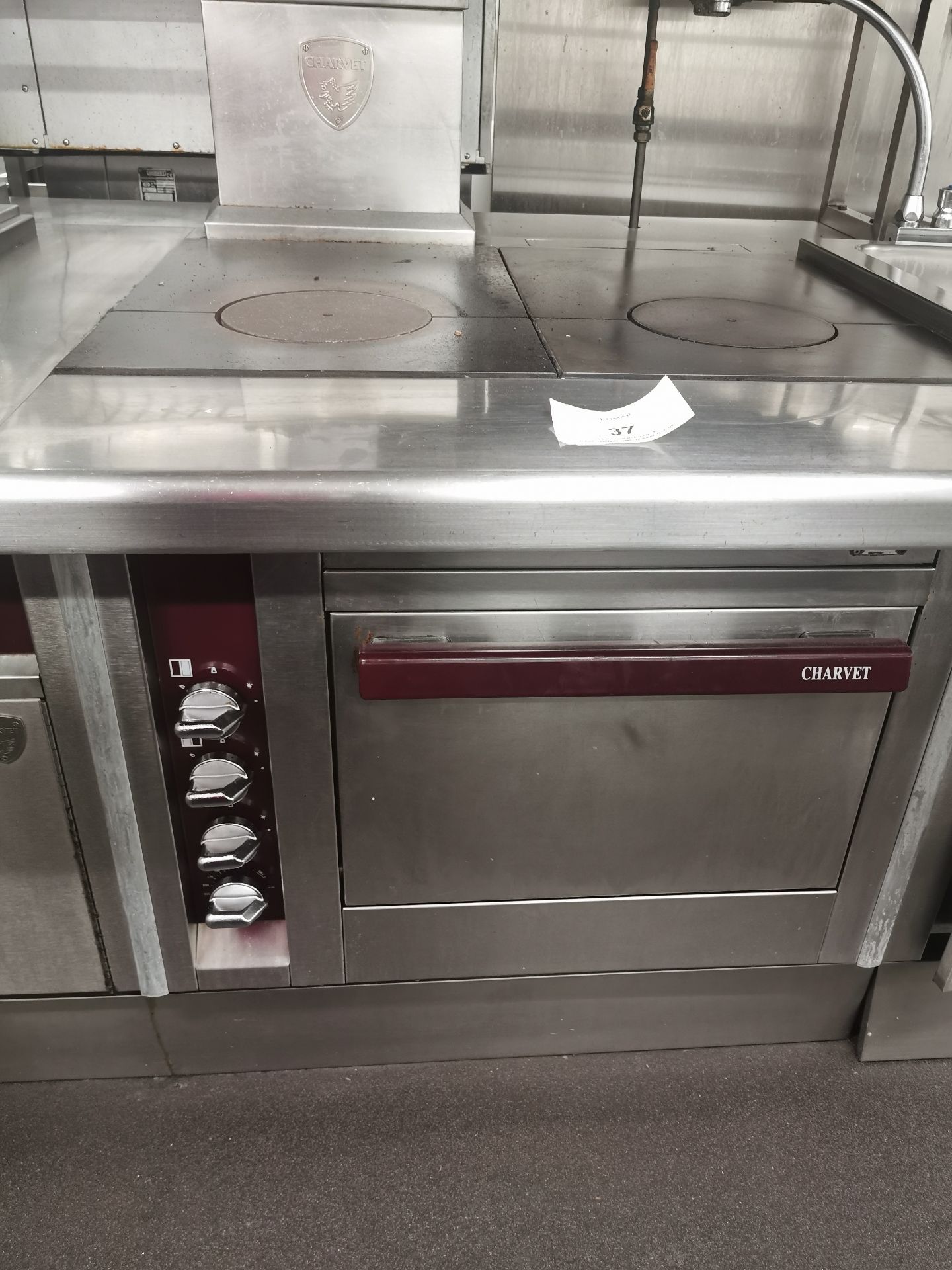 Charvet pro series twin hot plates and oven W85cm - Image 2 of 4