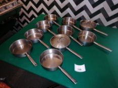 10 x stainless steel skillets (21cm)