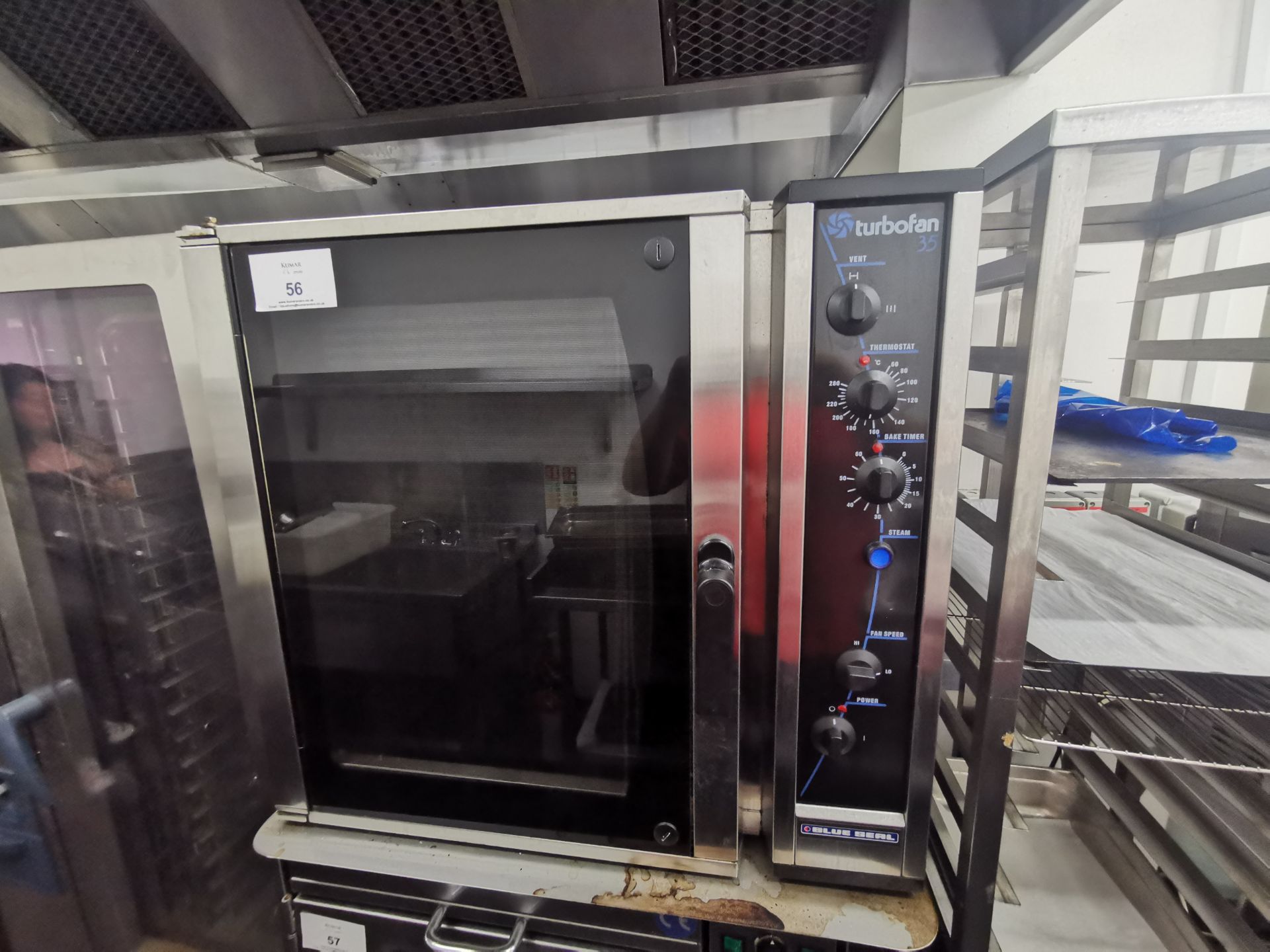 Blue seal turbo fan oven with steam function