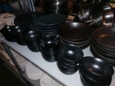 109 X Black Ceramic kitchen ware cosisting of 12 x