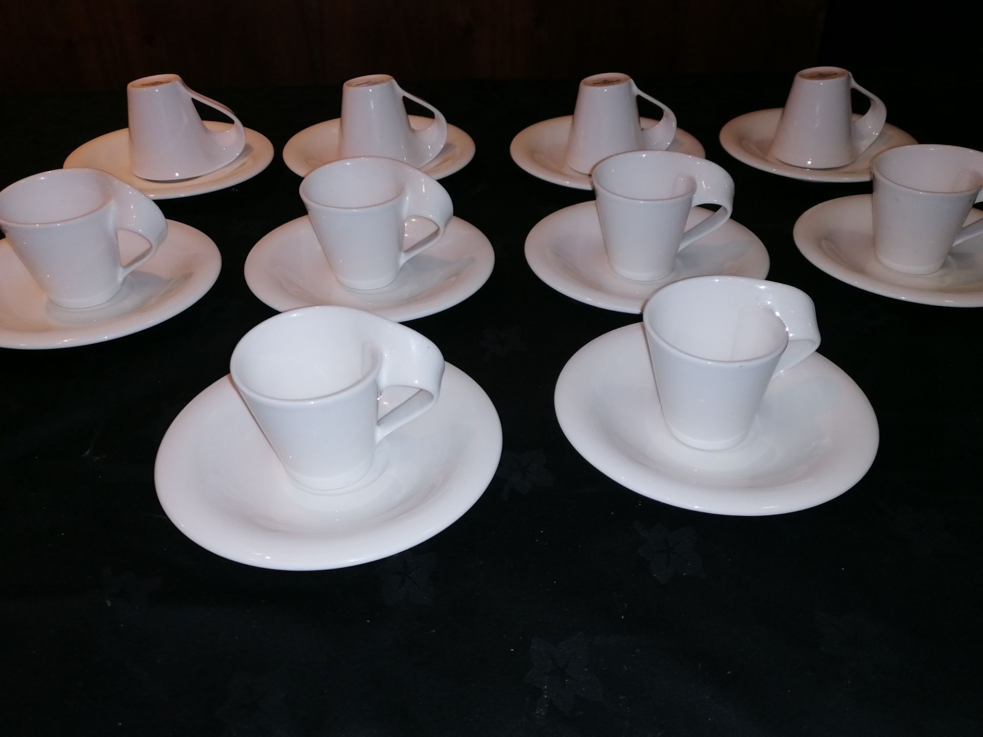 10 x Villeroy & Boch espresso coffee cups and sauc - Image 2 of 4