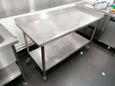 Stainless steel preperation table with shelf on ca