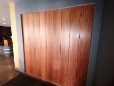 Dividing wall/Door Consisting of 9 x rotating wood