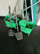 2 x Commercial mop buckets & attachments (Please Note this Lot is only available for collection by