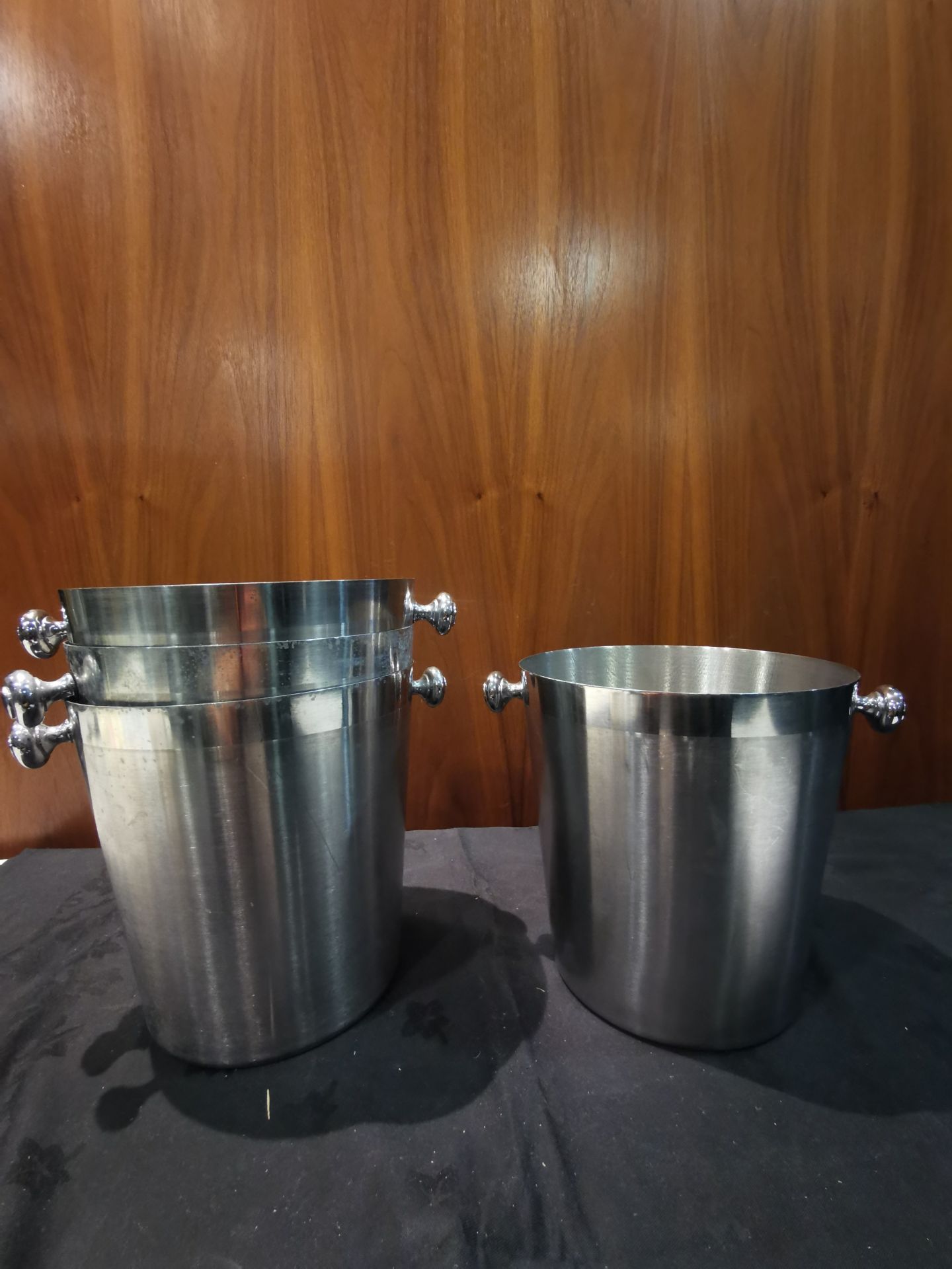 4 x Ella stainless steel Champagne Coolers with st - Image 3 of 5