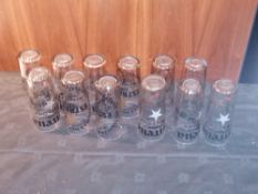 12 x Genuine Estrella pint glasses