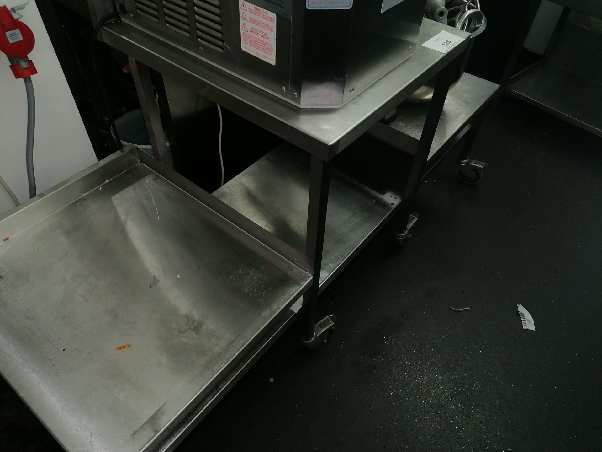 Stainless steel equipment bench with casters (cont - Image 2 of 4