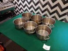 6 x stainless steel sauce pans