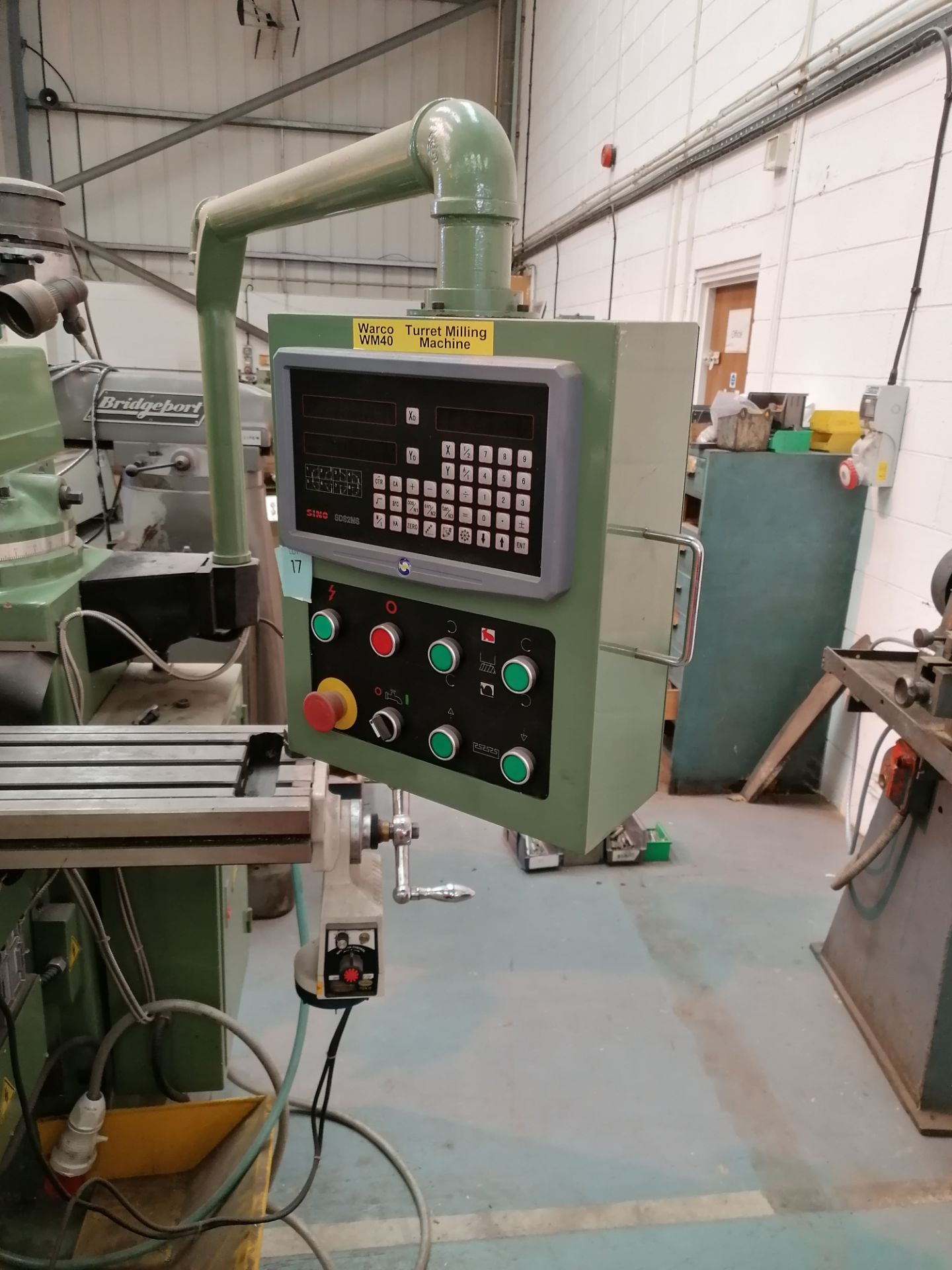 Warco WM40 Turret milling machine serial No 1602066 fitted with 2 axis Sino SDS2MS digital read - Image 3 of 4