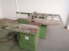 Wadkin Model sp12- Sliding table panel saw - Rise, fall and tilt saw, fixed table on right of saw