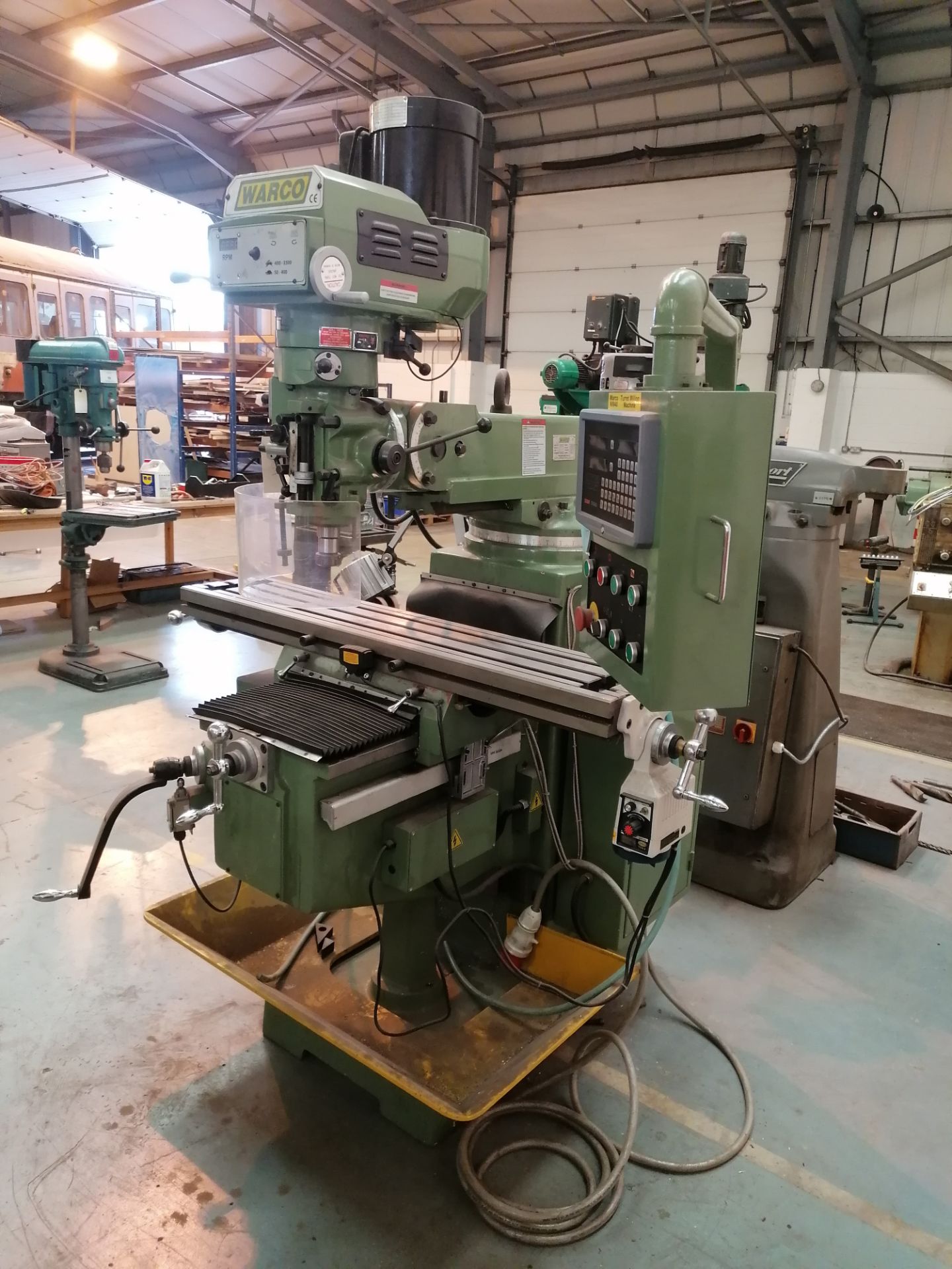 Warco WM40 Turret milling machine serial No 1602066 fitted with 2 axis Sino SDS2MS digital read - Image 2 of 4