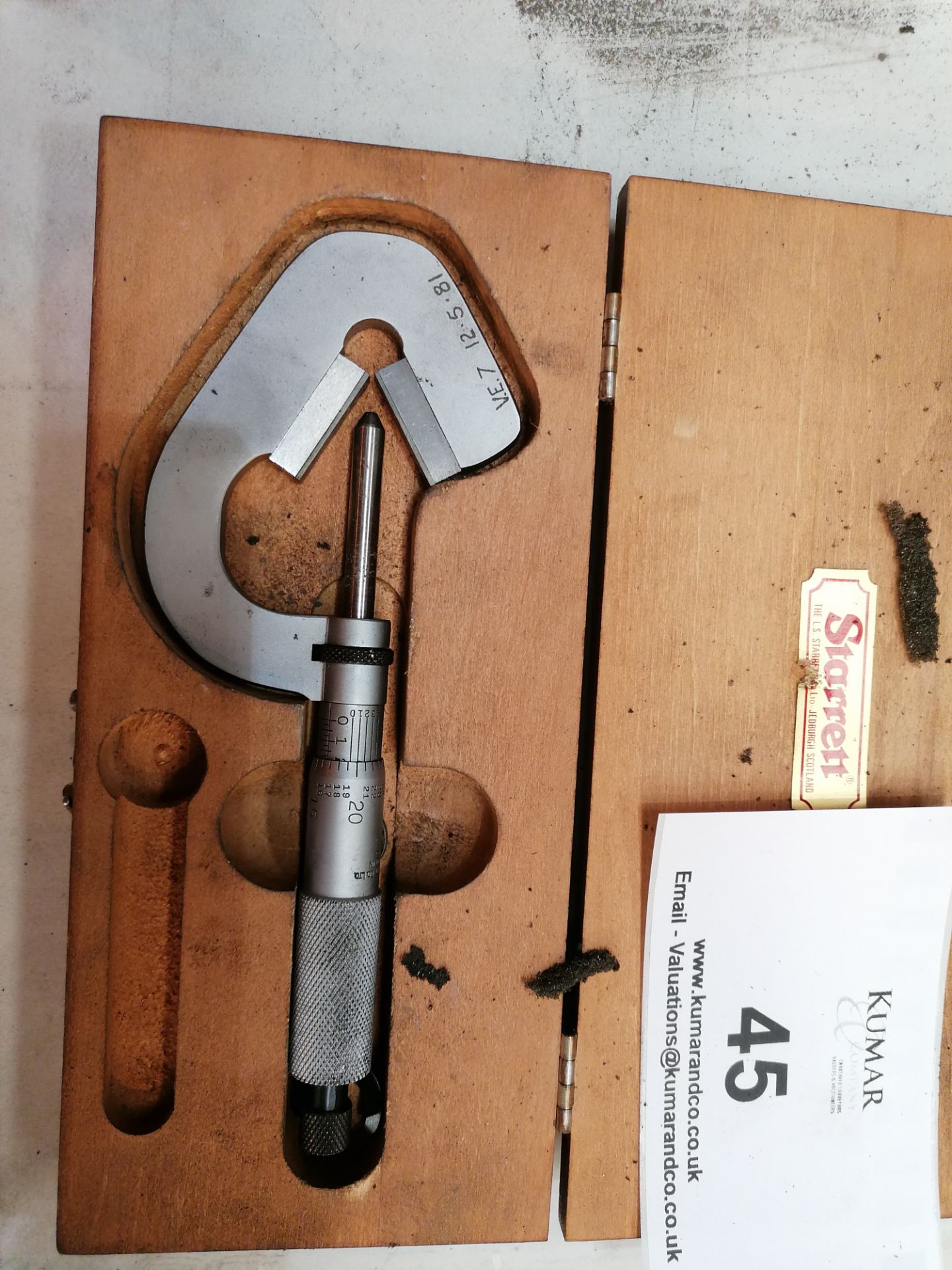 Starrett triangular micrometer