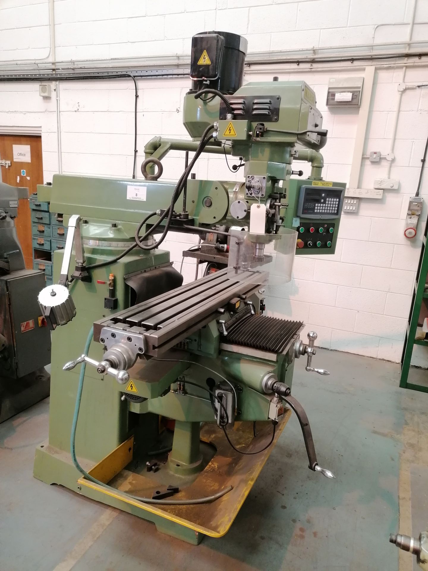 Warco WM40 Turret milling machine serial No 1602066 fitted with 2 axis Sino SDS2MS digital read