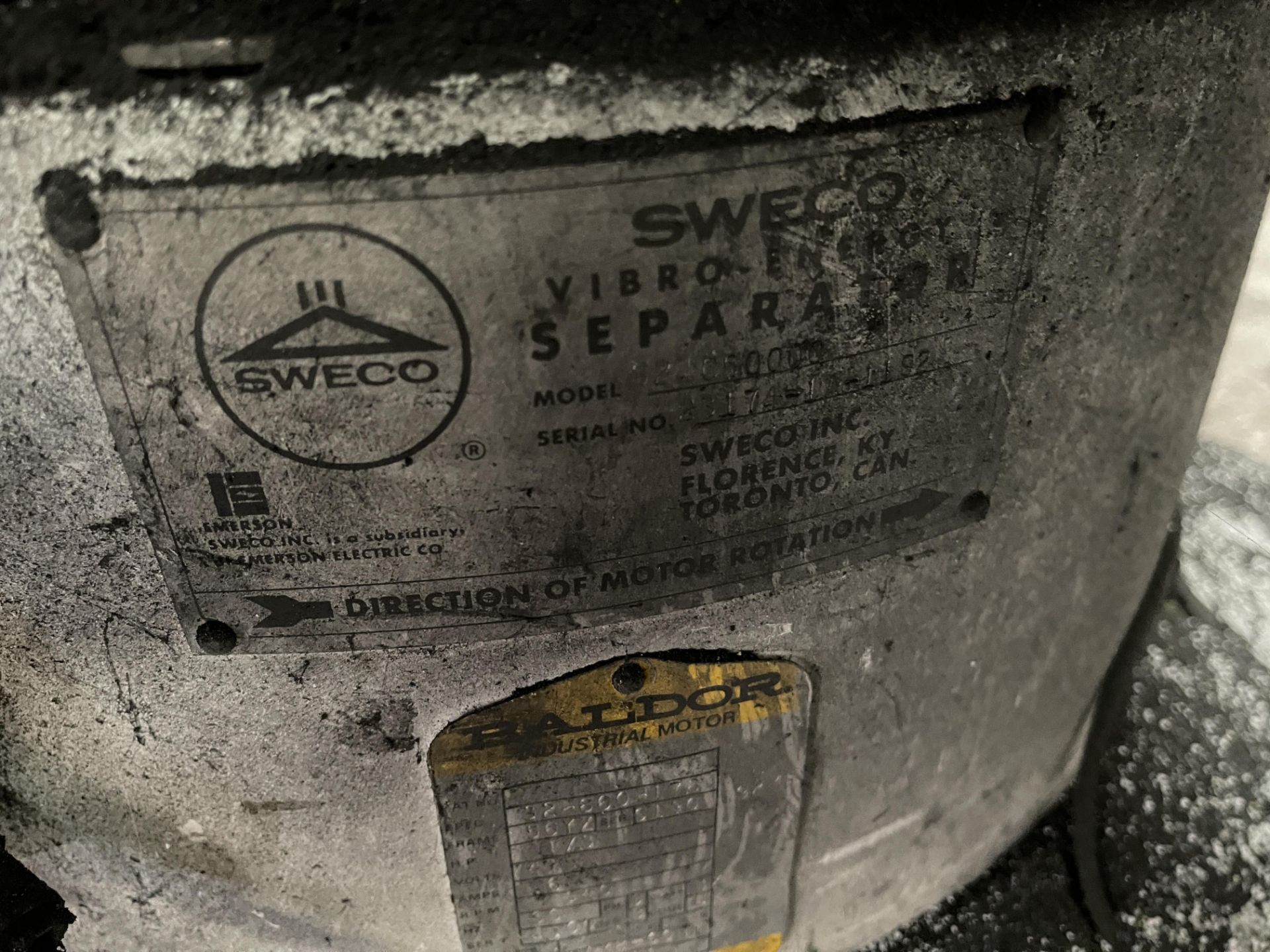 Sweco Vibro Energy Separator, Serial No.23174-1 - Image 3 of 4