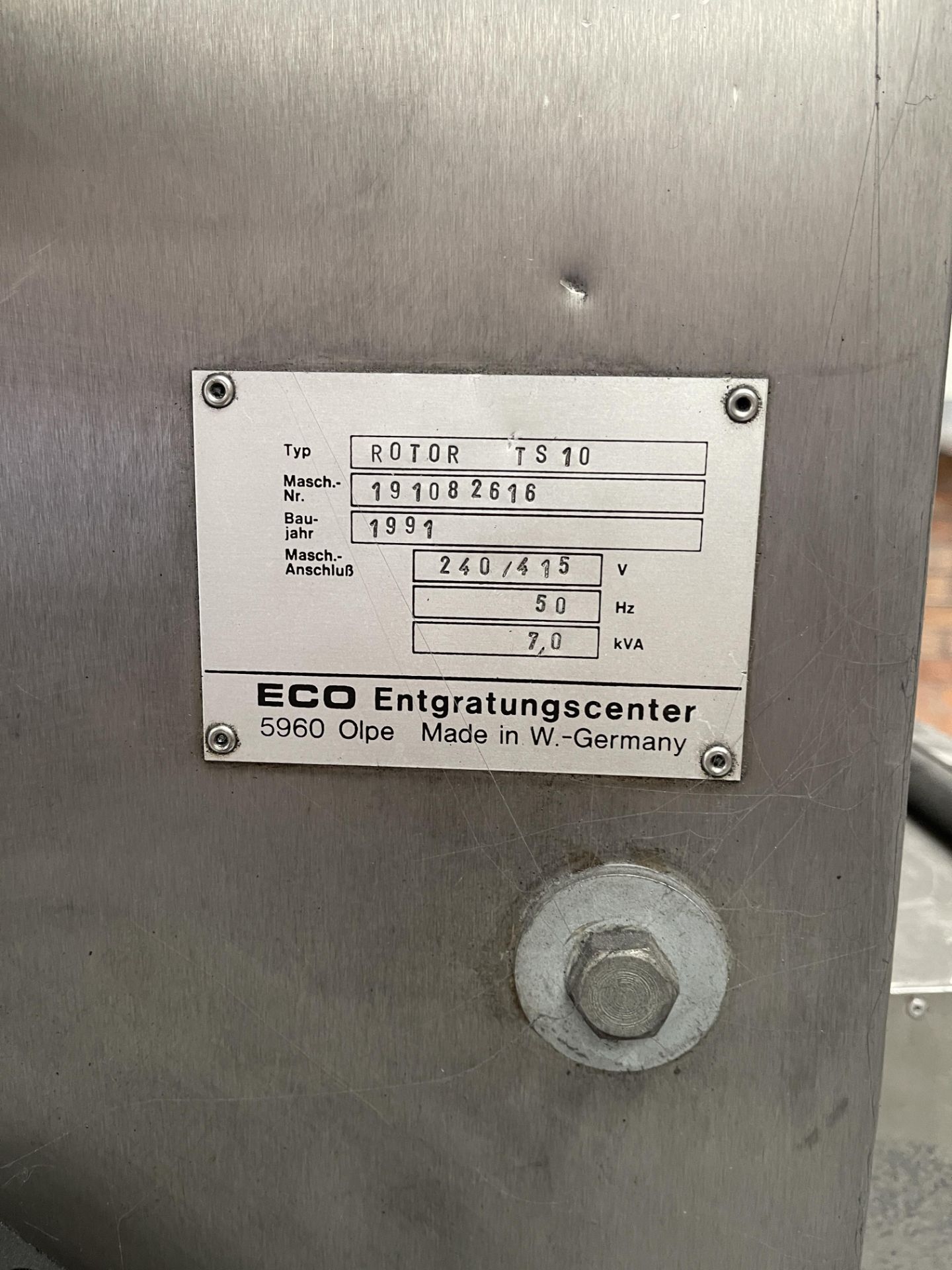 Eco Rotor TS10, Media Blasting Cryogenic Deflashing Machine - Image 3 of 7