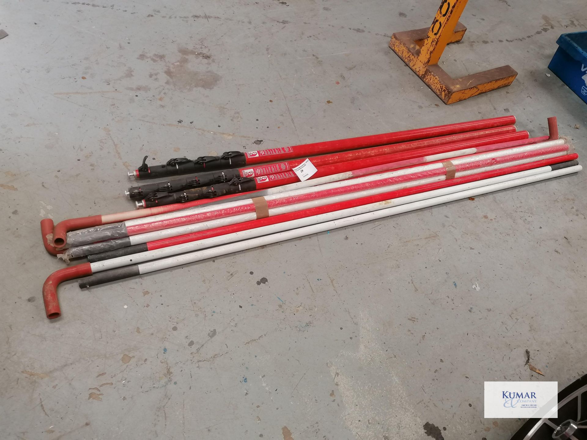 3 X Guardian Telescopic Overhead Cable Goal Post and cross bars with 4 No Plastic Base Units ( - Image 3 of 3