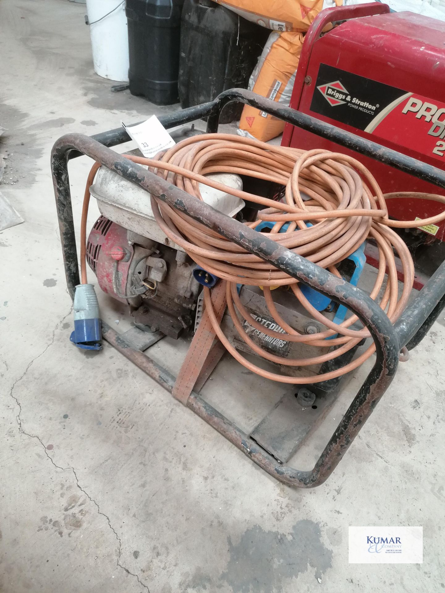 Stephill Petrol Generator (spares or repair ) Advised runs but cradle holding engine requires