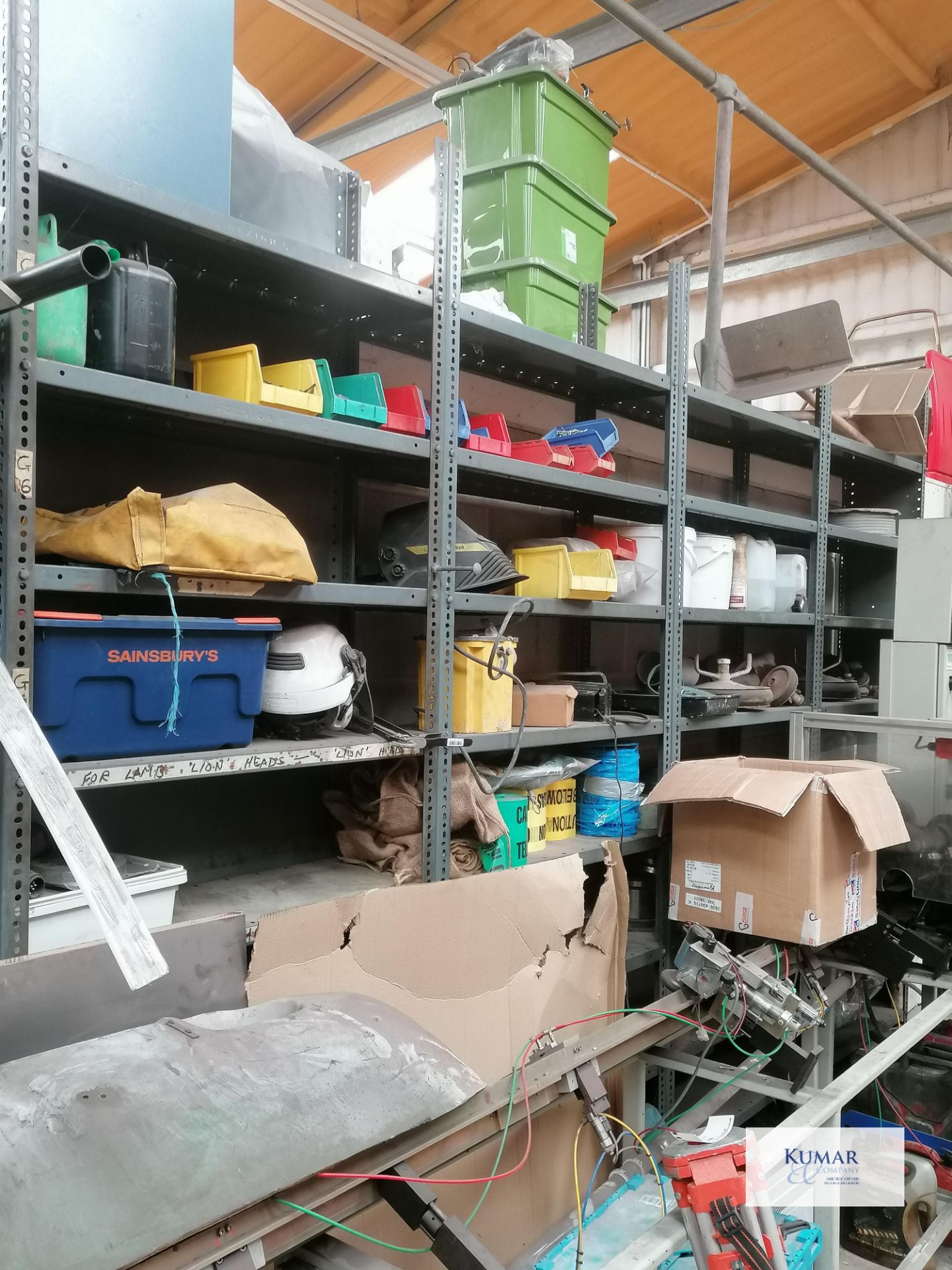 4 x Bolted racking Including contents (Does not include machine item to the forefront in images)