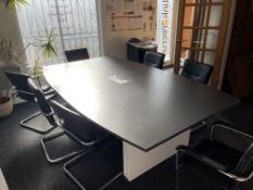Eight Person Executive Boardroom Table