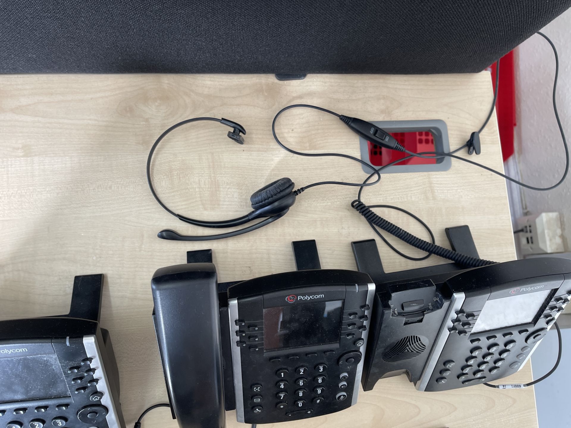 4: Polycom VVX 411 Voip Handsets, some with headphones as shown - Image 4 of 5