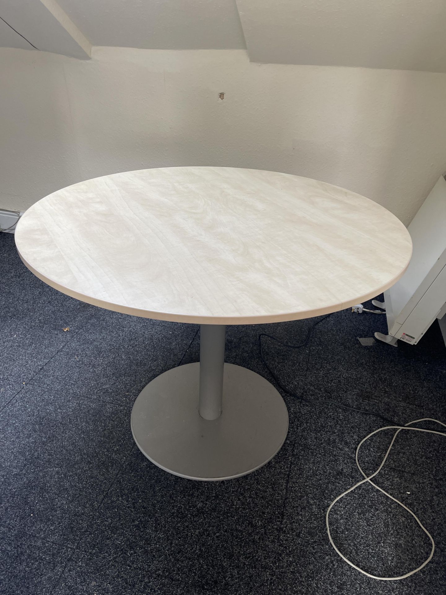 Circular Light Oak Effect Table - Image 2 of 3