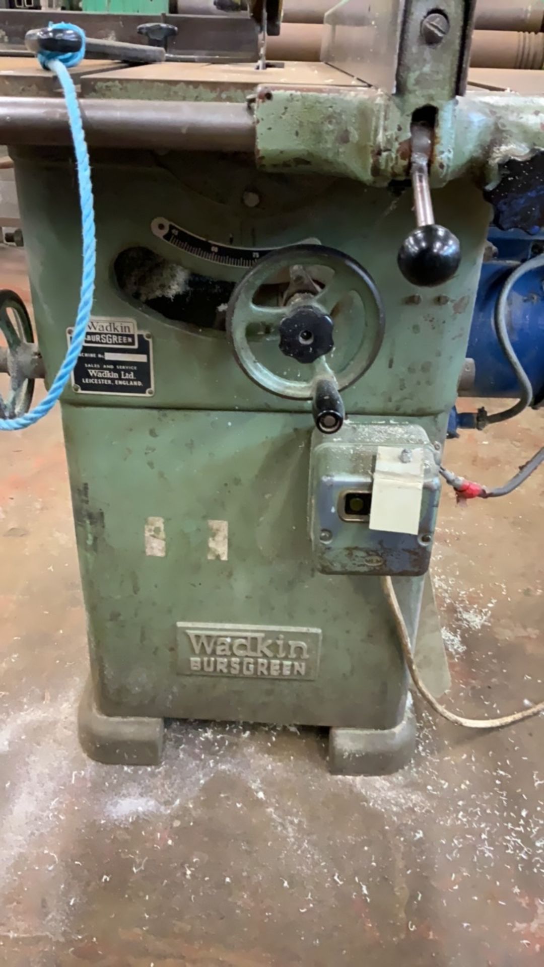 Wadkin Bursgreen Table Saw, Machine No. 2942, 3 phase electrics with 415 V Disconnection plug - Image 16 of 22