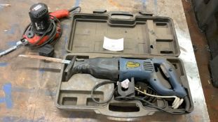 Powercraft Reciprocating Saw, 230v and Black & Decker KA900E Linisher