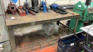 Welded Mild Steel workbench, dimensions- L - 72" x W - 36" x H - 34" - Does Not Include Tools or