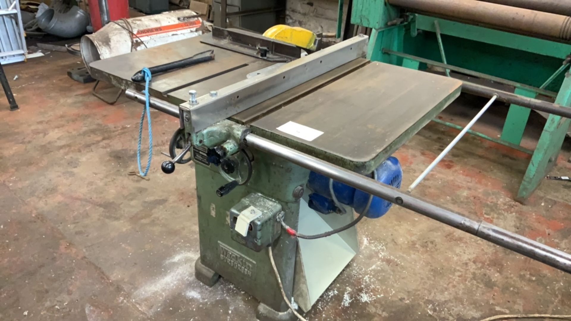 Wadkin Bursgreen Table Saw, Machine No. 2942, 3 phase electrics with 415 V Disconnection plug - Image 22 of 22