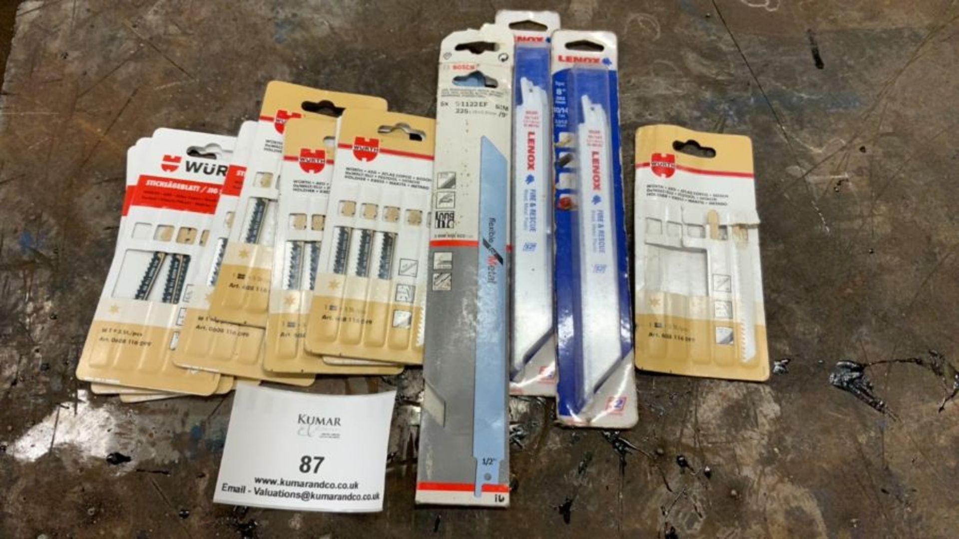 Quantity of mixed Jigsaw blades as new in packaging