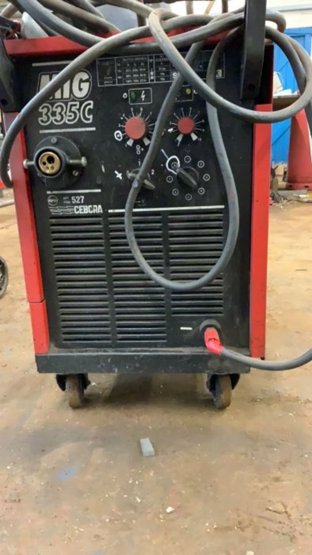 Cebora Mig 335C Mig Welder with Abicor Binzel Welding Helmet - Image 2 of 18