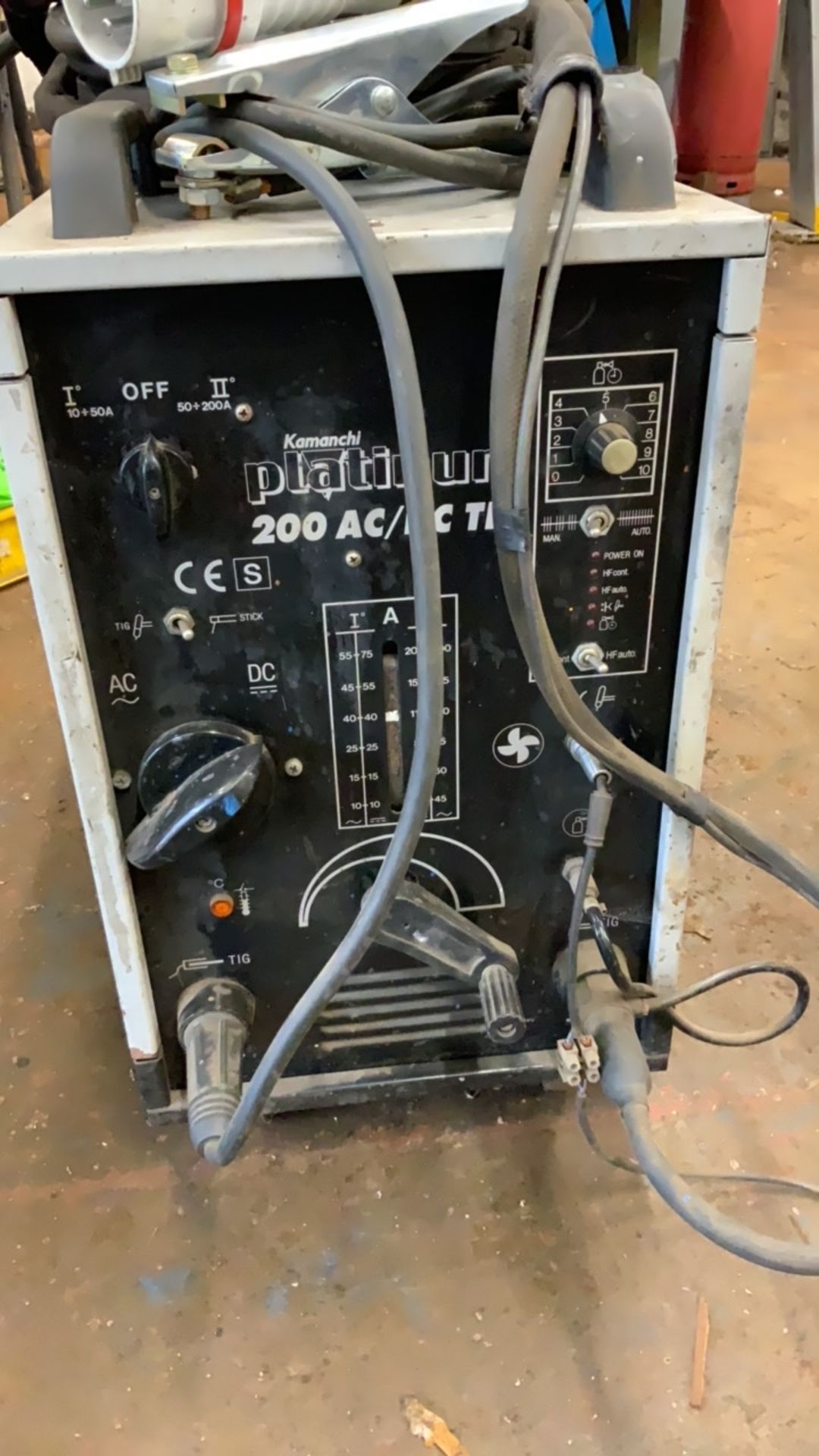 Kamanchi Platinum 200 AC/DC TIG Welder, Serial No. - mounted on mobile trolley - Image 17 of 26