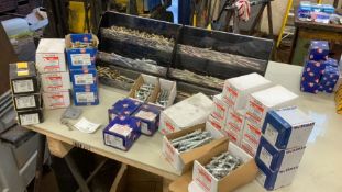 Large Quantity Masonry Fixing Bolts and Fastners, virtually all boxes are unopened please see all