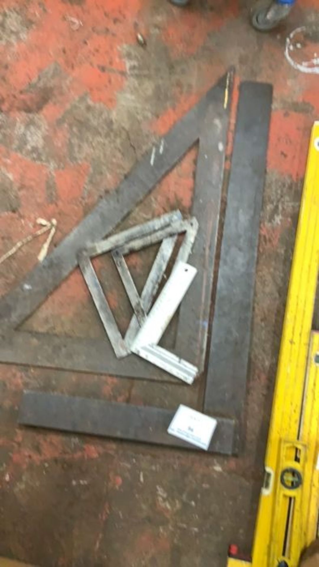 Large heavy duty set square and associated items - Image 3 of 6