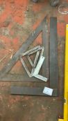 Large heavy duty set square and associated items