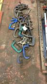 Large quantity of G clamps