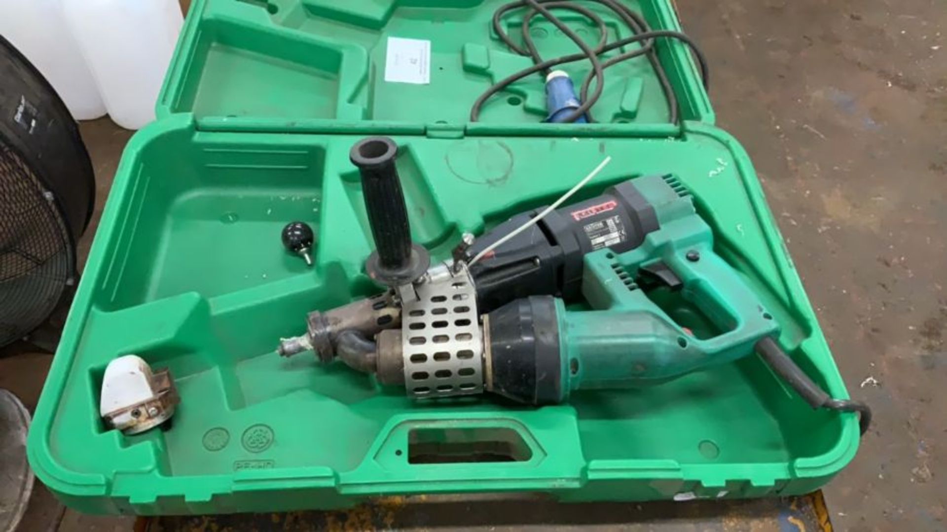 Leister Model Fusion 2, Hand Extrusion Welder, Serial No. 1112218703, Article No. 119.200, 230V,