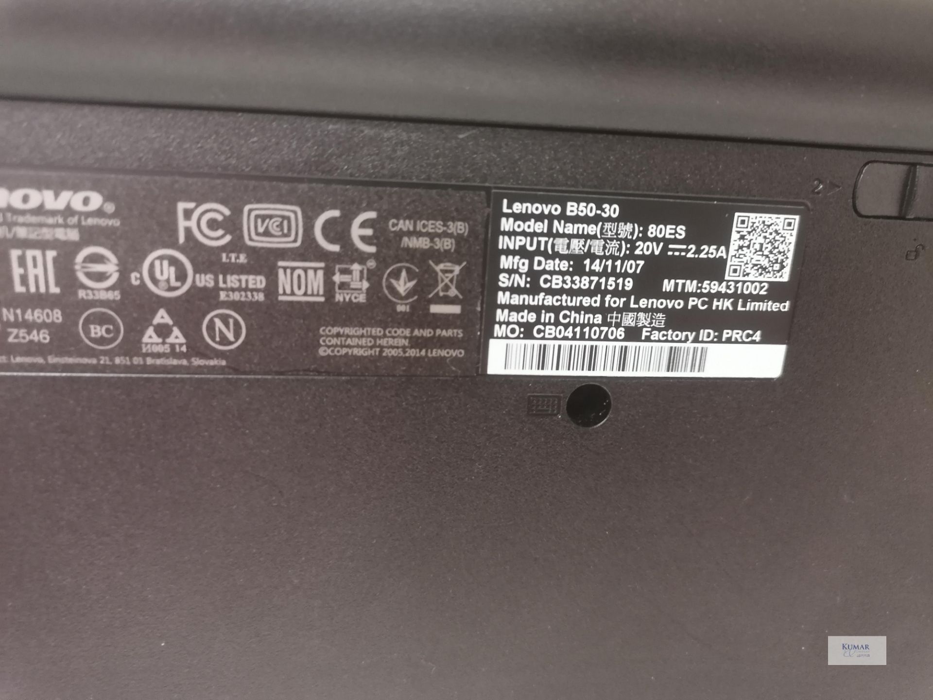 Lenovo B50-30 80ES Windows 8 Manufactured 14 11 07 - Image 6 of 6