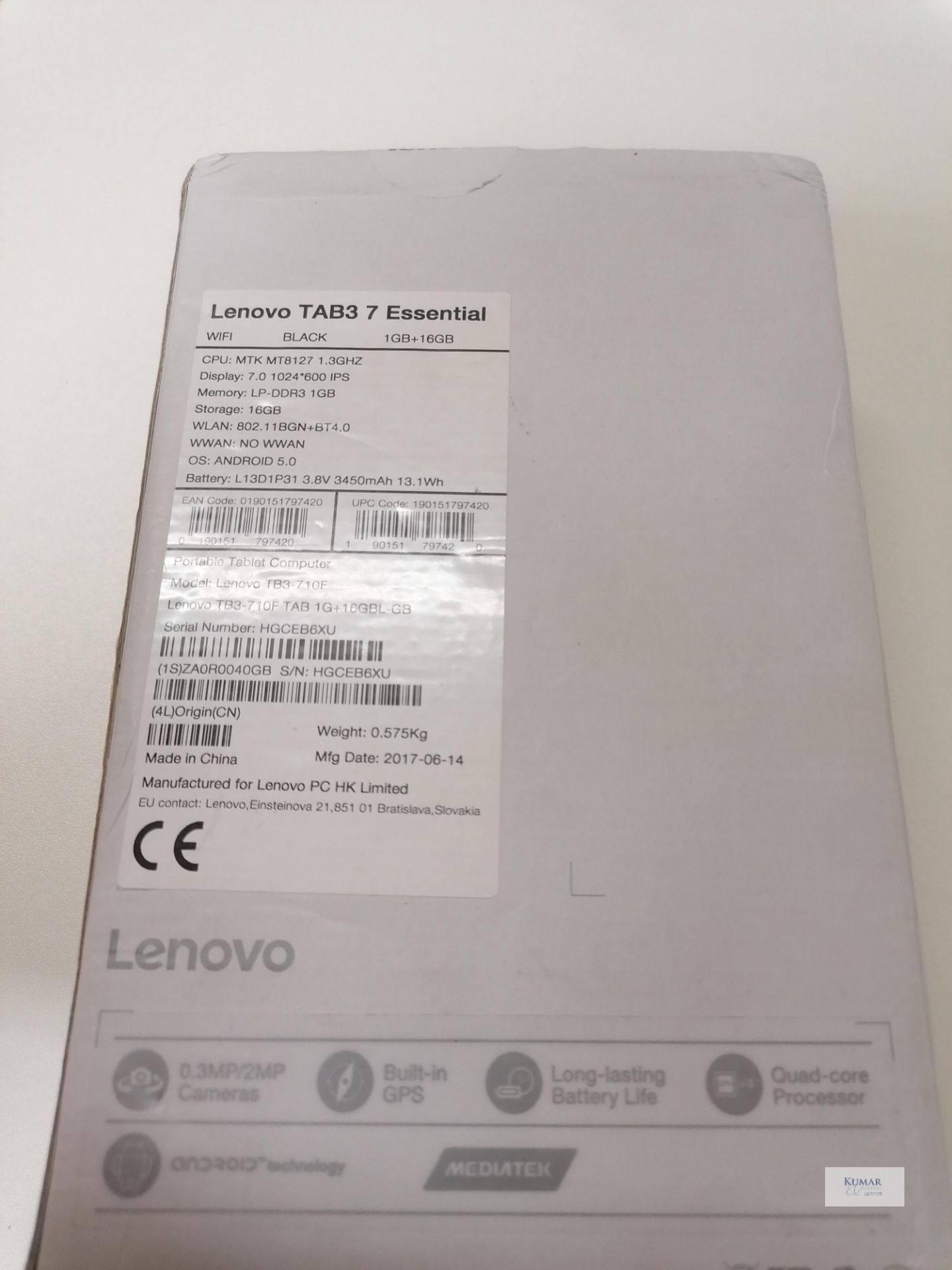 Lenovo TB3-710F 7" 16GB Table Man 14 06 2017 Updated 21 10 2020 In box,cable and charger - Image 5 of 6