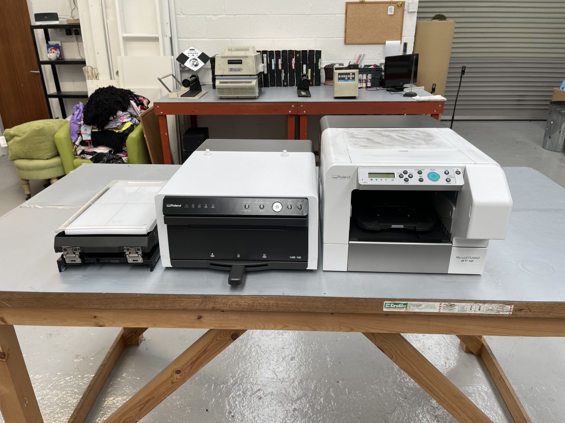 Roland Versa Studio BT-12 Direct to Garment Printer with BT-12 Heater/Finisher & Cartridge