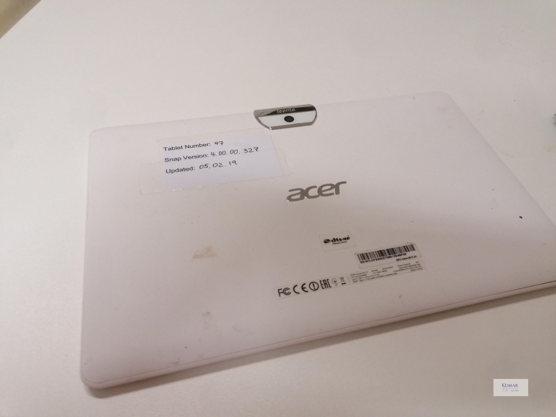 Acer Iconia One 10 B3-A30 Model A5003 Tablet Man 02 2017 Updated 05 02 2019 - Image 3 of 5