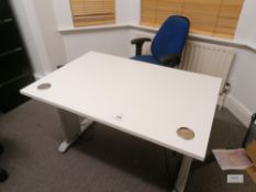 White office desk and chair