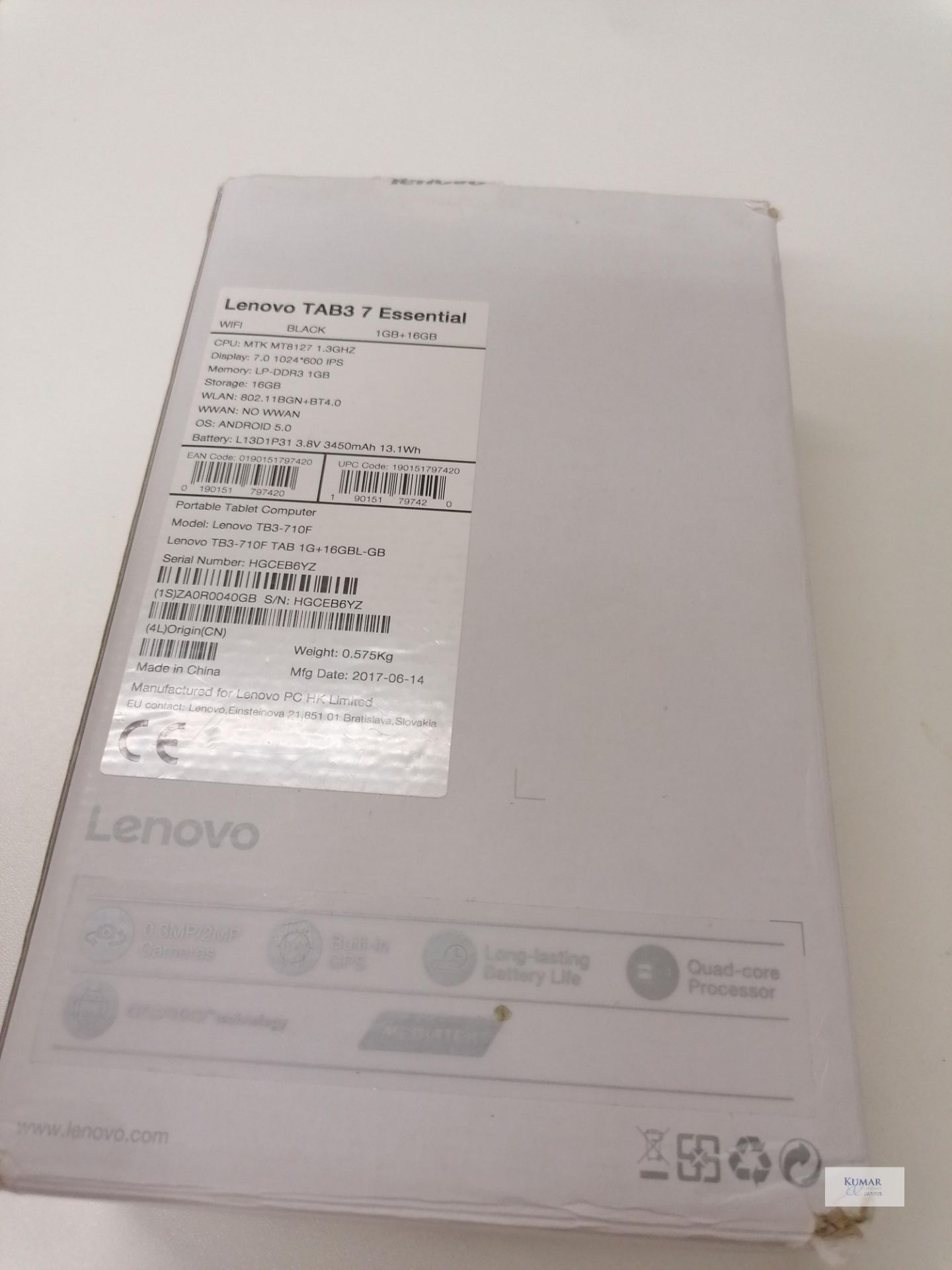 Lenovo TB3-710F 7" 16GB Table Man 14 06 2107 Updated 07 08 2019 In box,cable and charger - Image 4 of 5