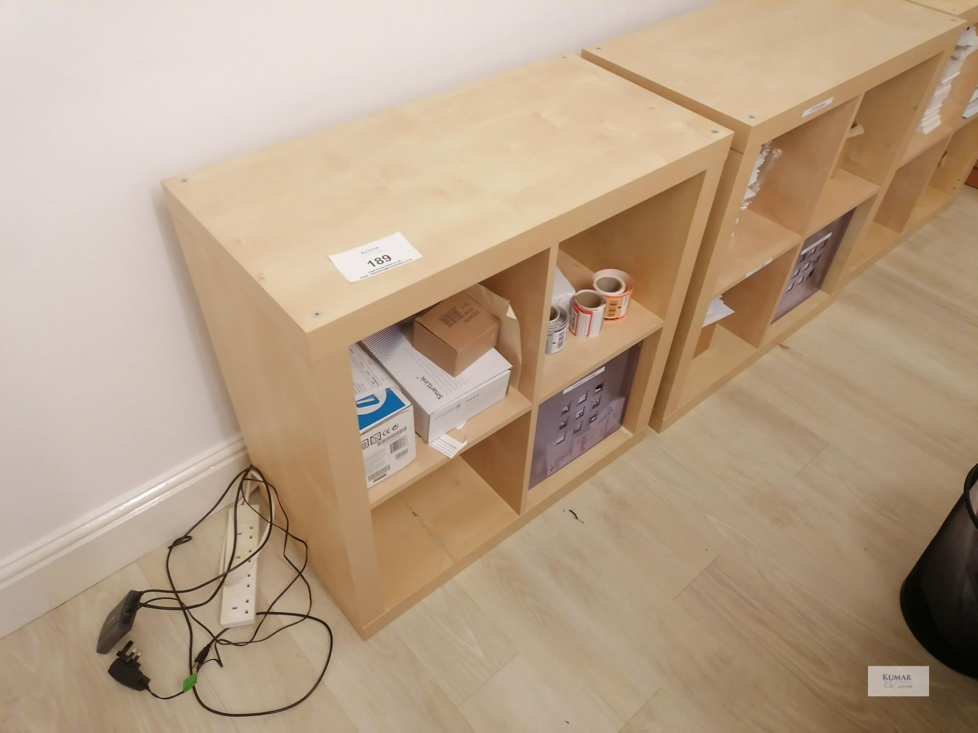 3 x Light beechwood effect office book shelves (contents not include) - Image 2 of 6