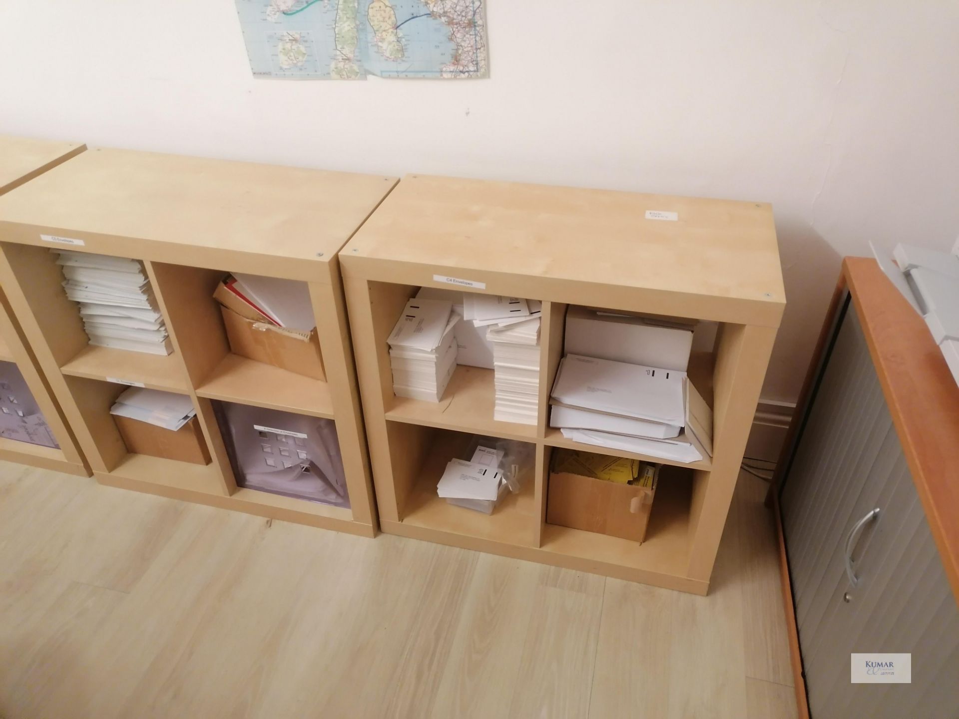 3 x Light beechwood effect office book shelves (contents not include) - Image 4 of 6
